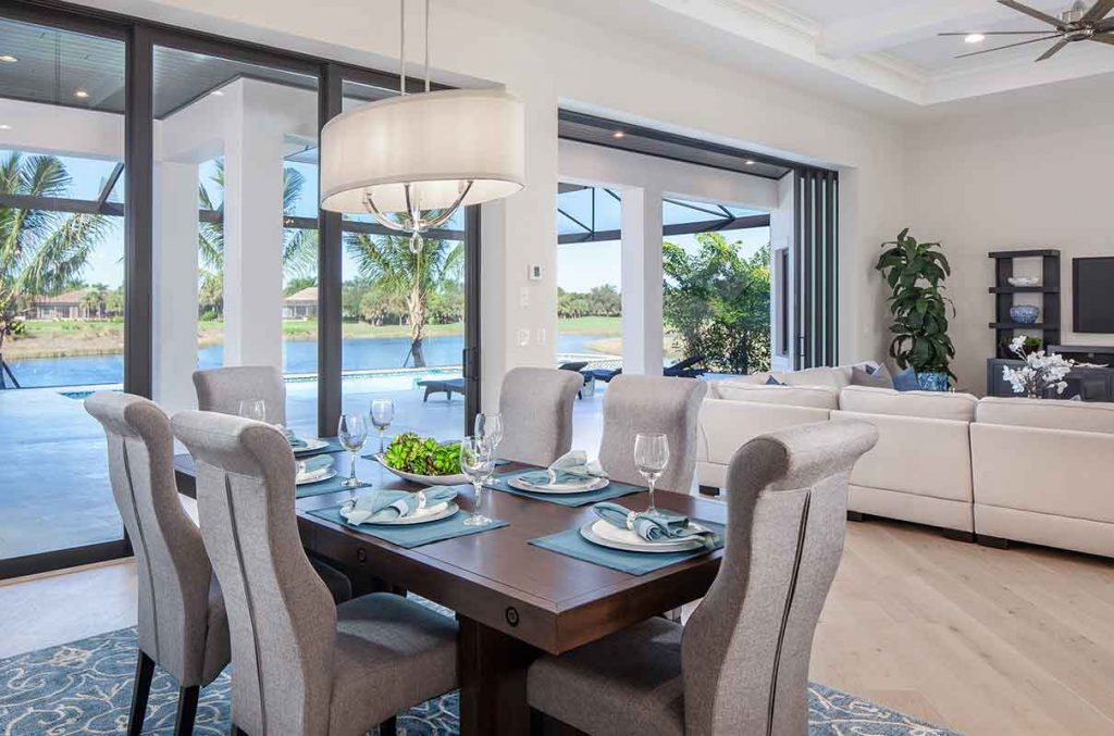 Knoll Landing dining room staged by Naples Home Staging | Home Staging Services Southwest Florida
